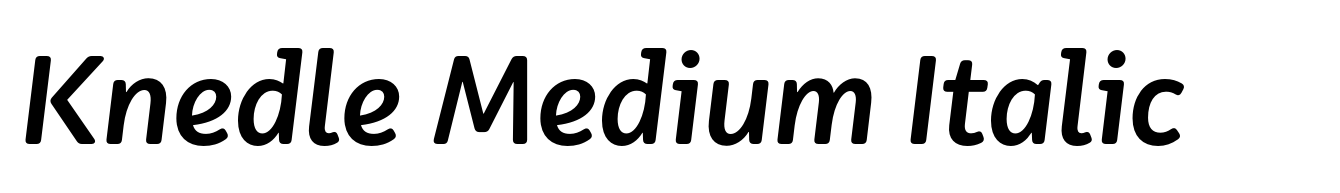 Knedle Medium Italic